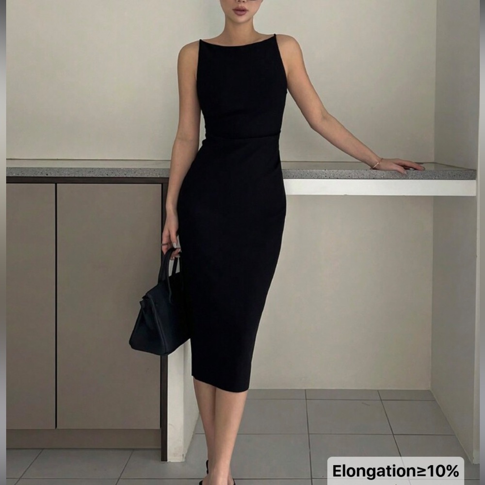 Elegant Black Sleeveless Dress